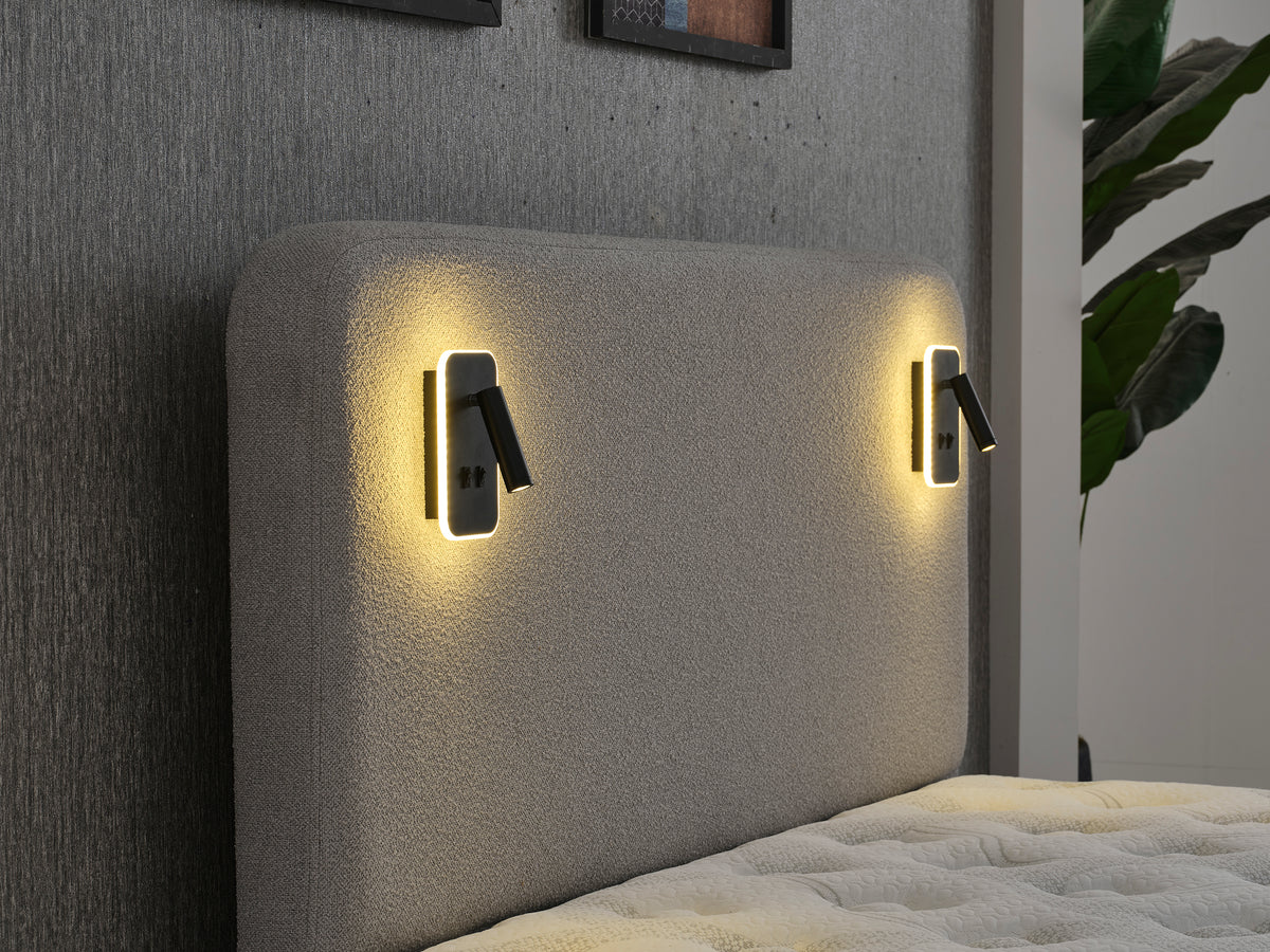 2BM - Boxspring Naturel - Taupe Kleur - Stof - 160x200cm