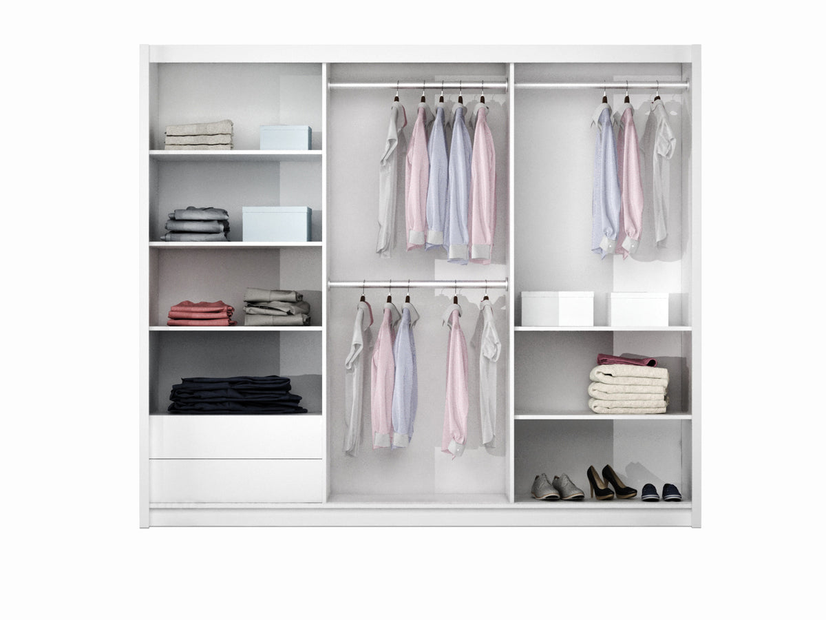 2BM - Armoire à portes coulissantes Vigo - Taupe - 250x217x62 cm
