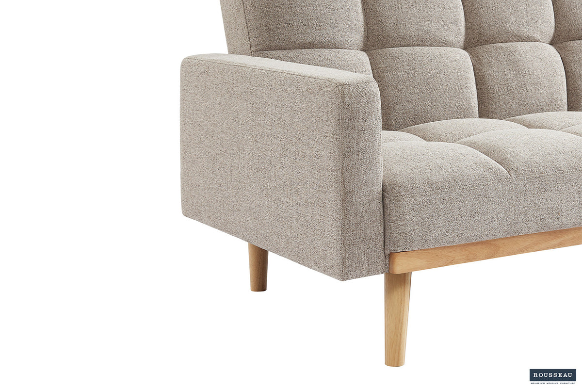 Canapé-lit « Adana » Tissu Davis Neve 13 Beige