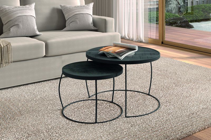 Rousseau - Salontafel Lars - Zwart - 70x48x70cm