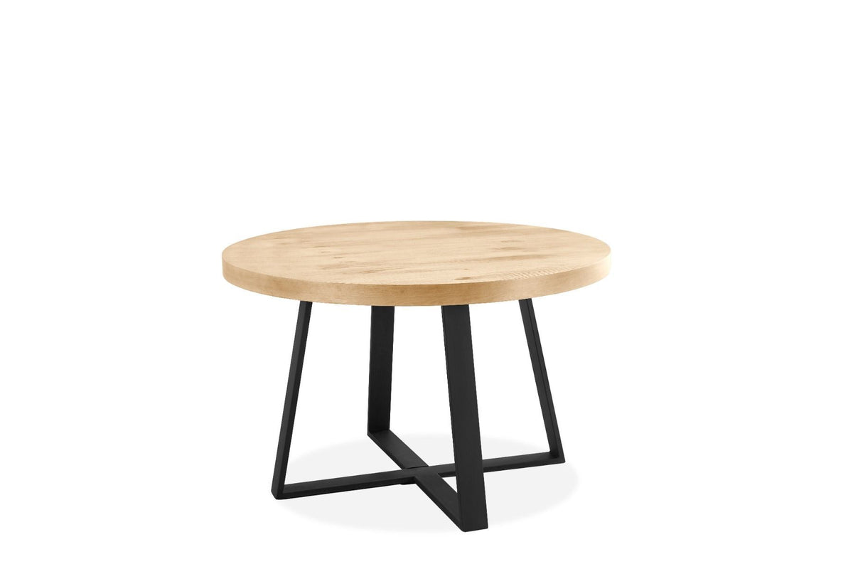 MLM - Eettafel Nice - Rond - Eik/Zwart - 120x76x120cm