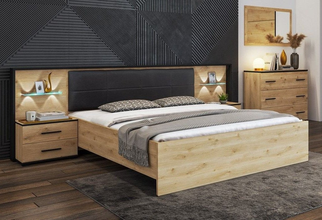 JAD - Tweepersoonsed Sandra - Lichte Eik - 160x91x200 cm