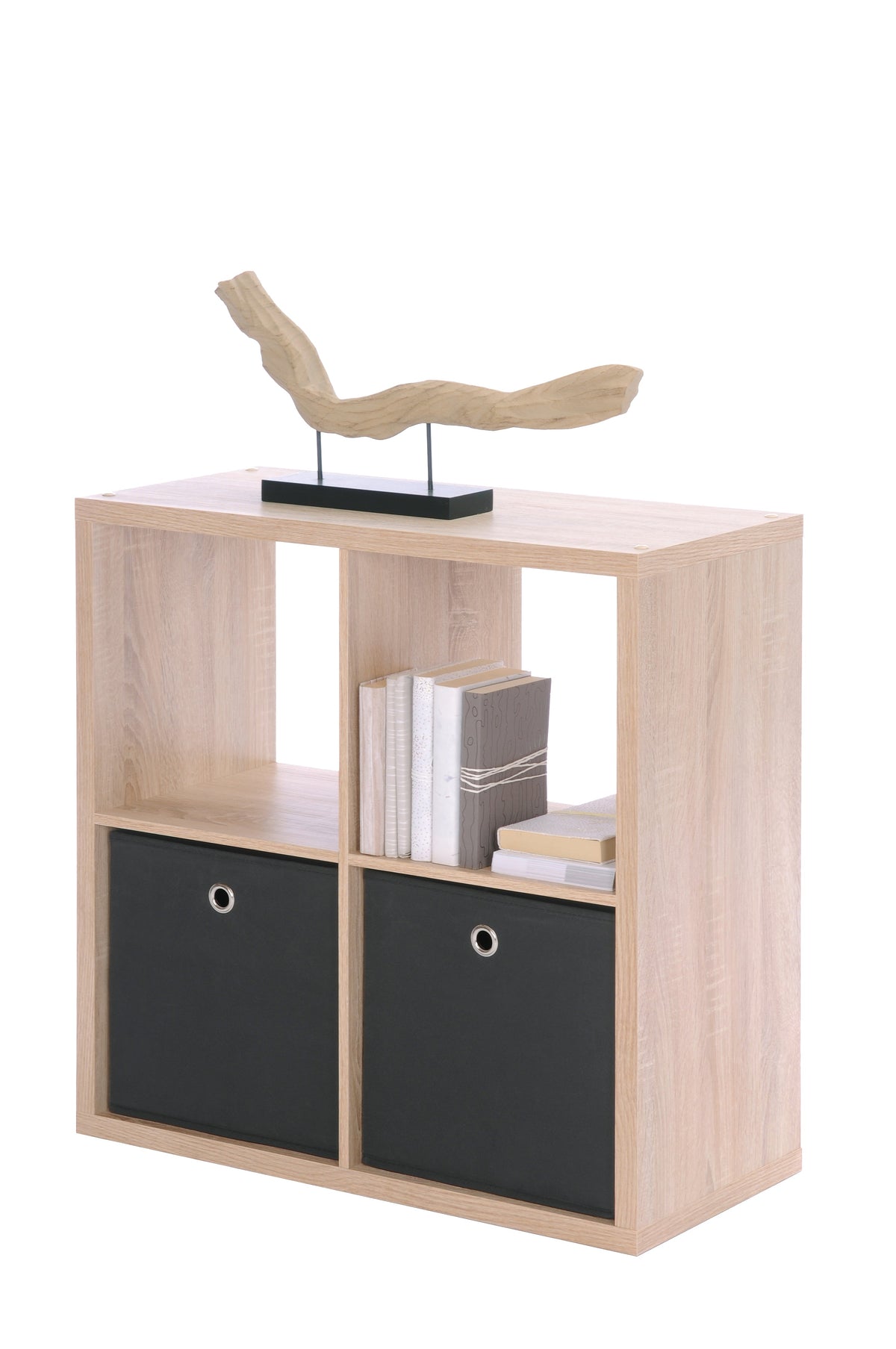 Image of Room divider Kolom - Lichte Eik - 4 opbergvakken - 155x156x33cm. Knap meubel met 4 opbergvakken <br>Hangen, stapelen Alles kan <br>Ontdek ook de andere mogelijkh...