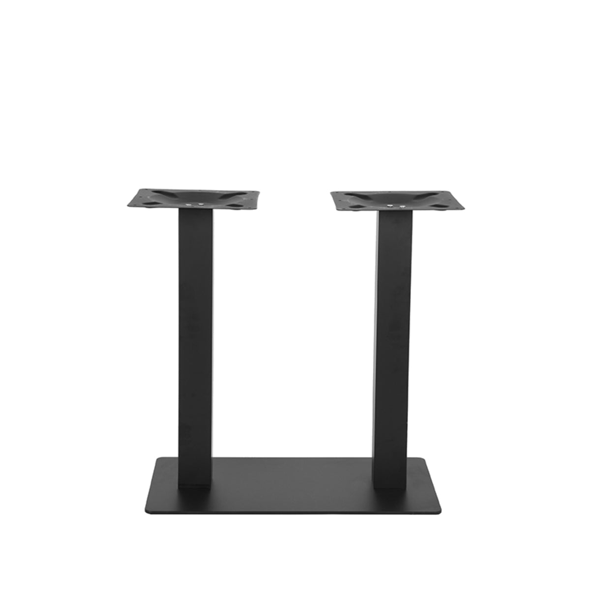 LABEL51 Pied de table à manger double - Noir - Métal - Double - 71 cm