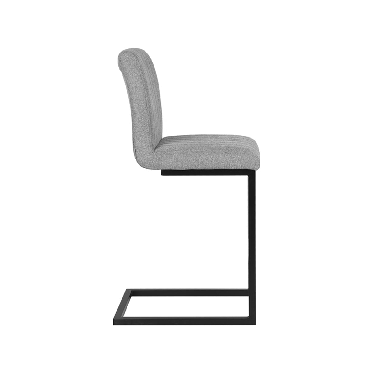 LABEL51 Tabouret de bar Milo - Zinc - Synthétique - Hauteur d'assise 65