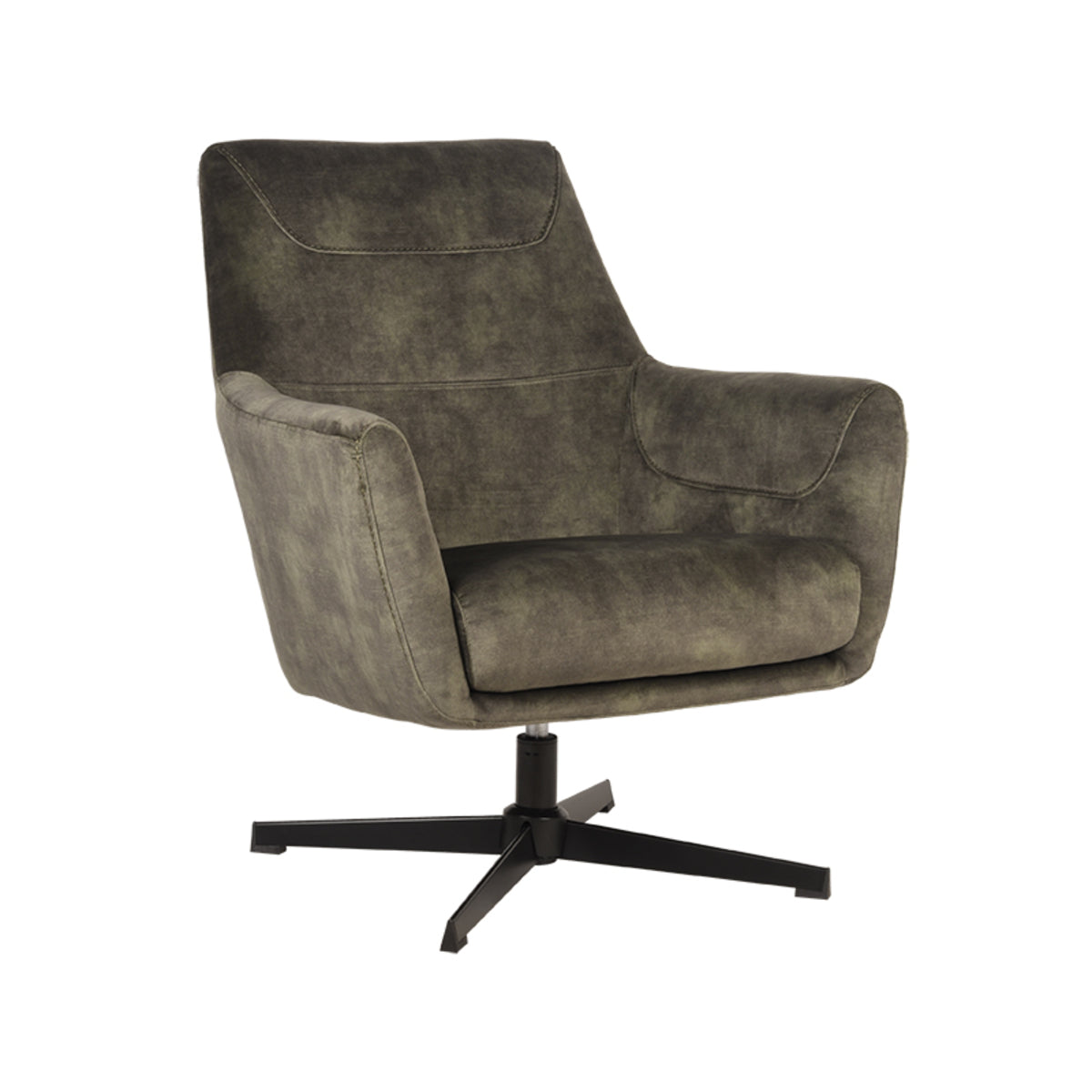 LABEL51  - Fauteuil Toby - Hunter - Velours - 85x50 cm
