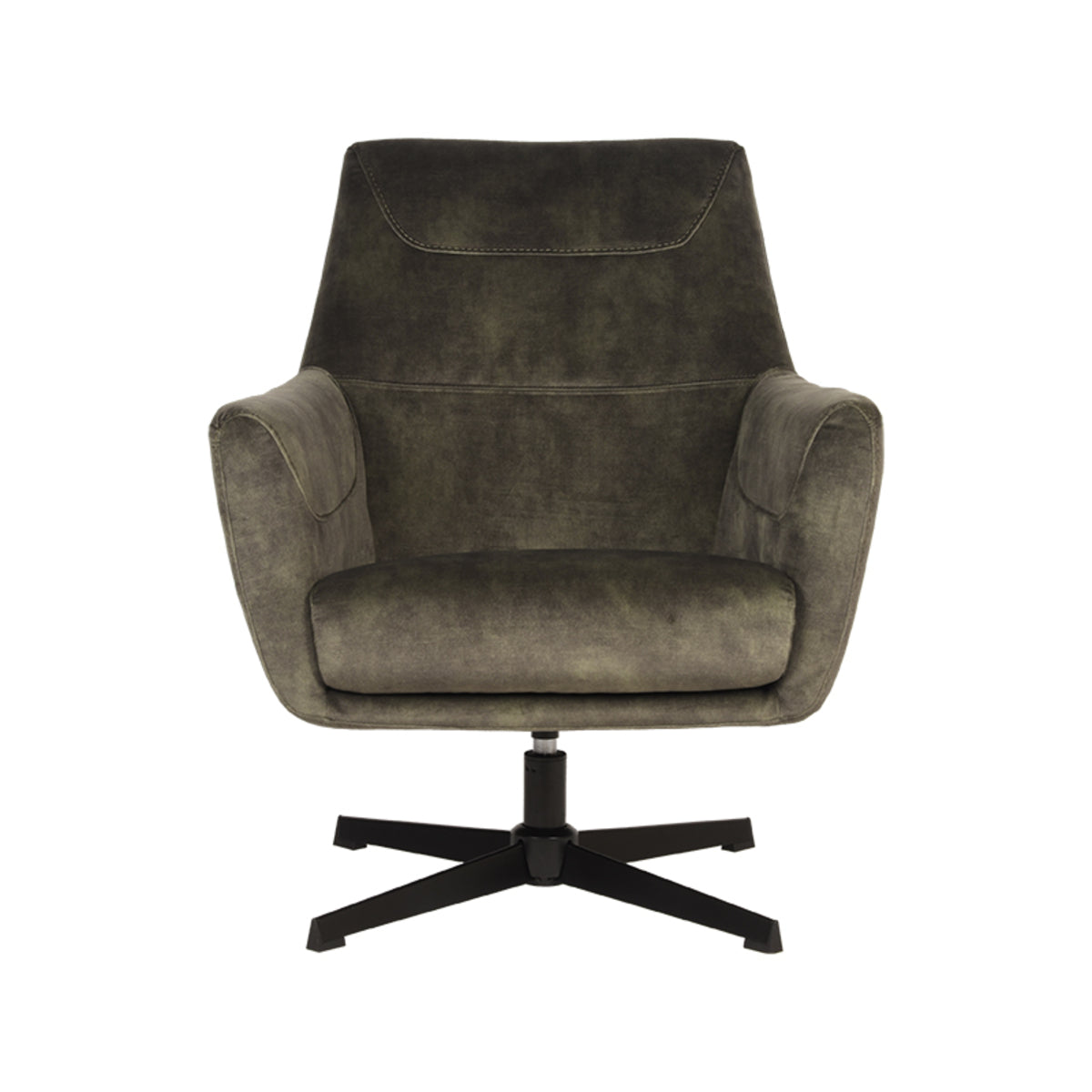 LABEL51  - Fauteuil Toby - Hunter - Velours - 85x50 cm