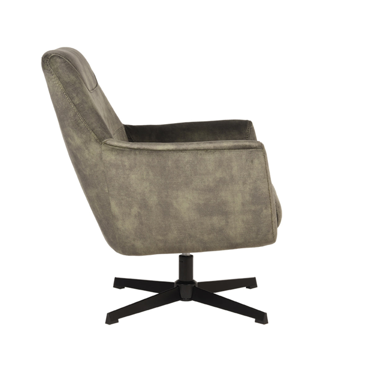 LABEL51  - Fauteuil Toby - Hunter - Velours - 85x50 cm