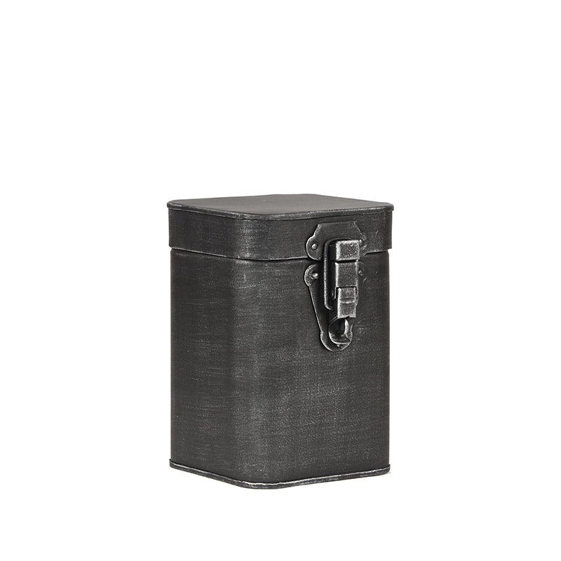 LABEL51 Caisse de rangement - Gris antique - Métal - M - 12x12x17 cm