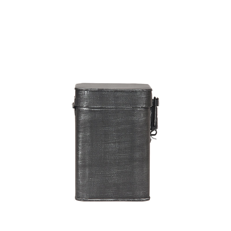 LABEL51 Caisse de rangement - Gris antique - Métal - M - 12x12x17 cm