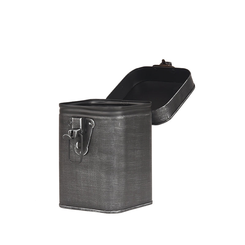 LABEL51 Caisse de rangement - Gris antique - Métal - M - 12x12x17 cm