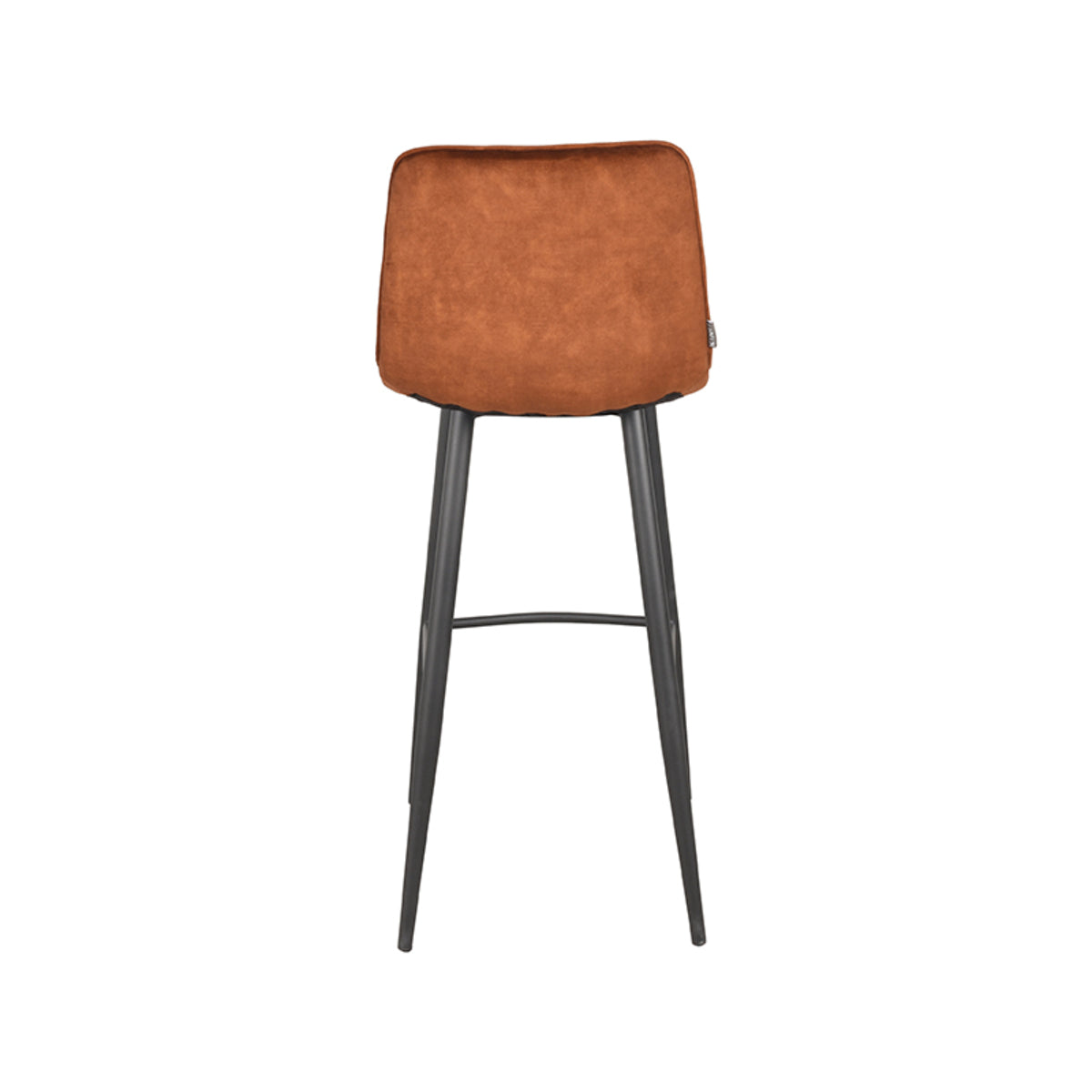 LABEL51 Tabouret de bar Jelt - Ocre - Velours - Hauteur d'assise 78