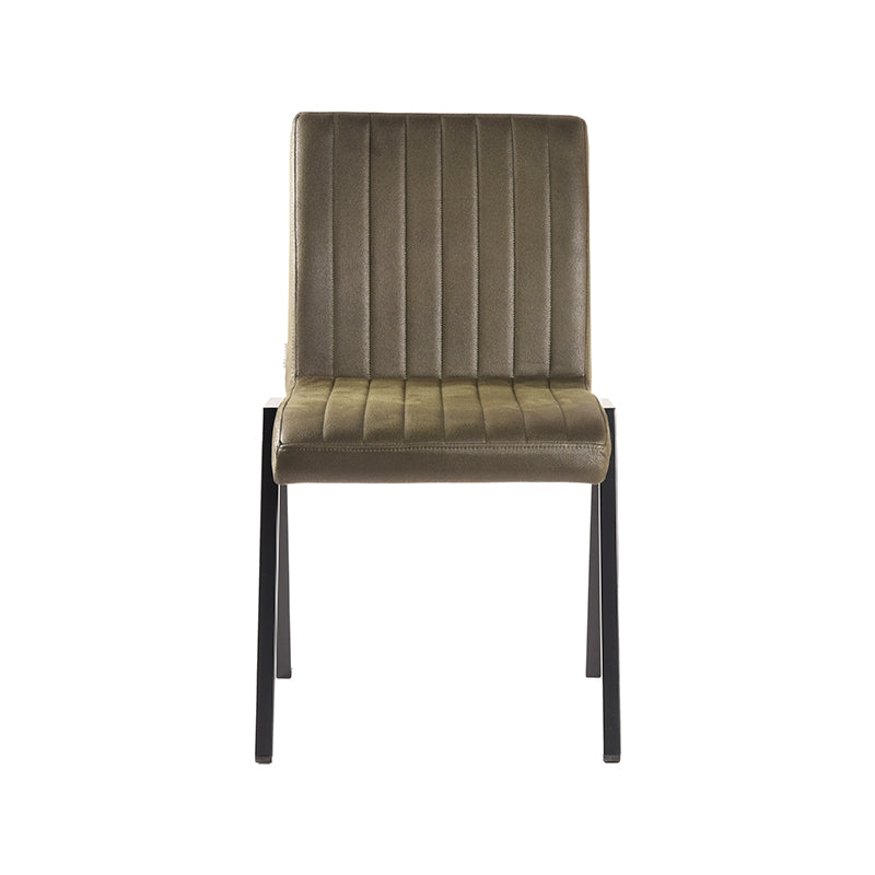 LABEL51 Eetkamerstoel Matz - Army green - Microfiber