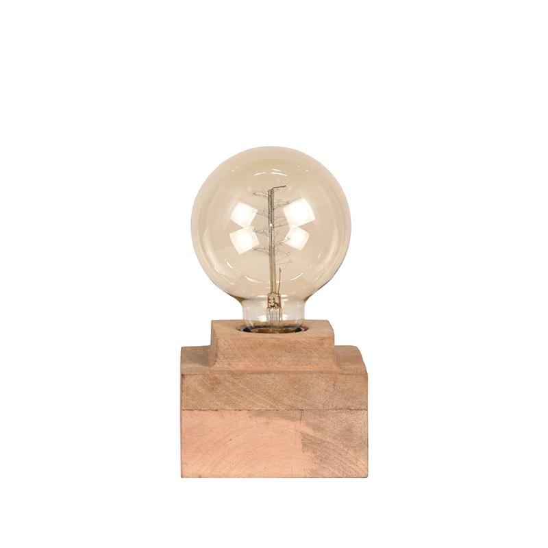 LABEL51 Tafellamp Block - Rough - Mangohout