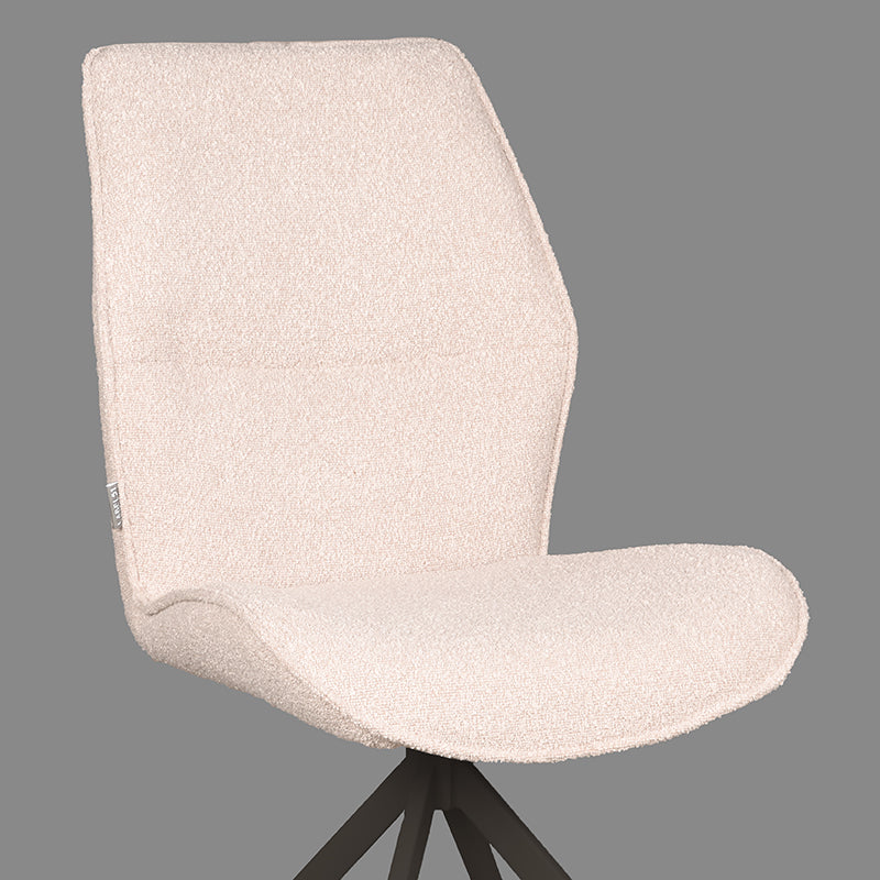 LABEL51 Eetkamerstoel Comfy - Naturel - Boucle