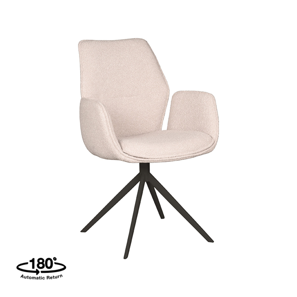 LABEL51 Chaise de salle à manger Mellow - Naturel - Boucle