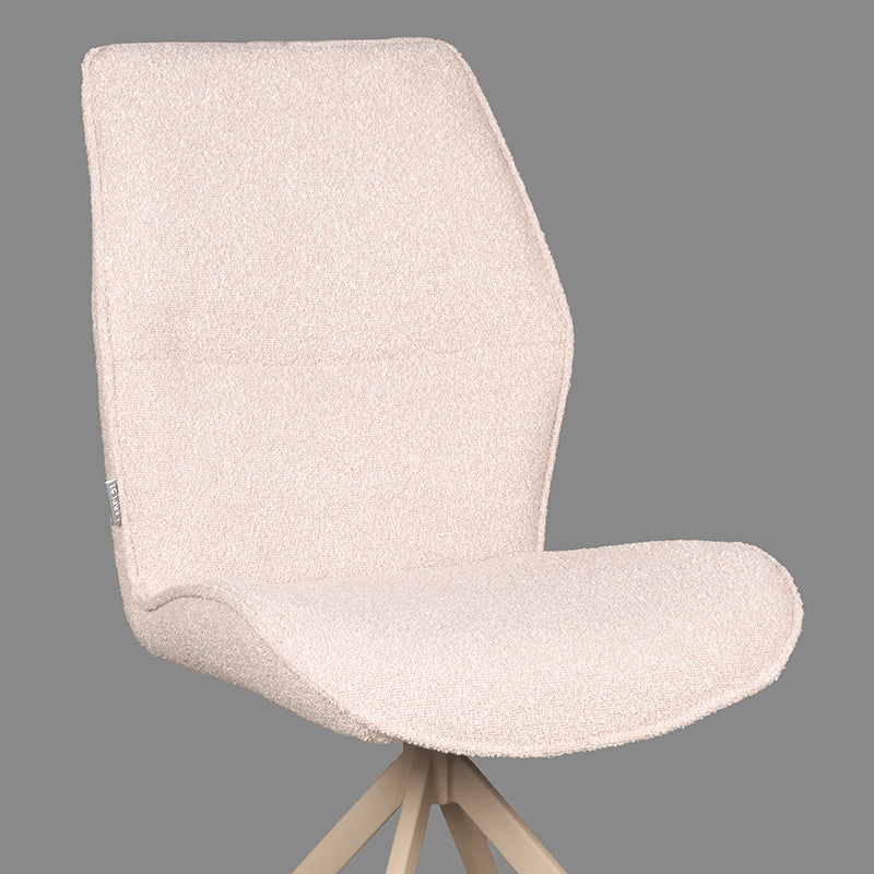 LABEL51 Chaise de salle à manger Comfy - Naturel - Bouclé