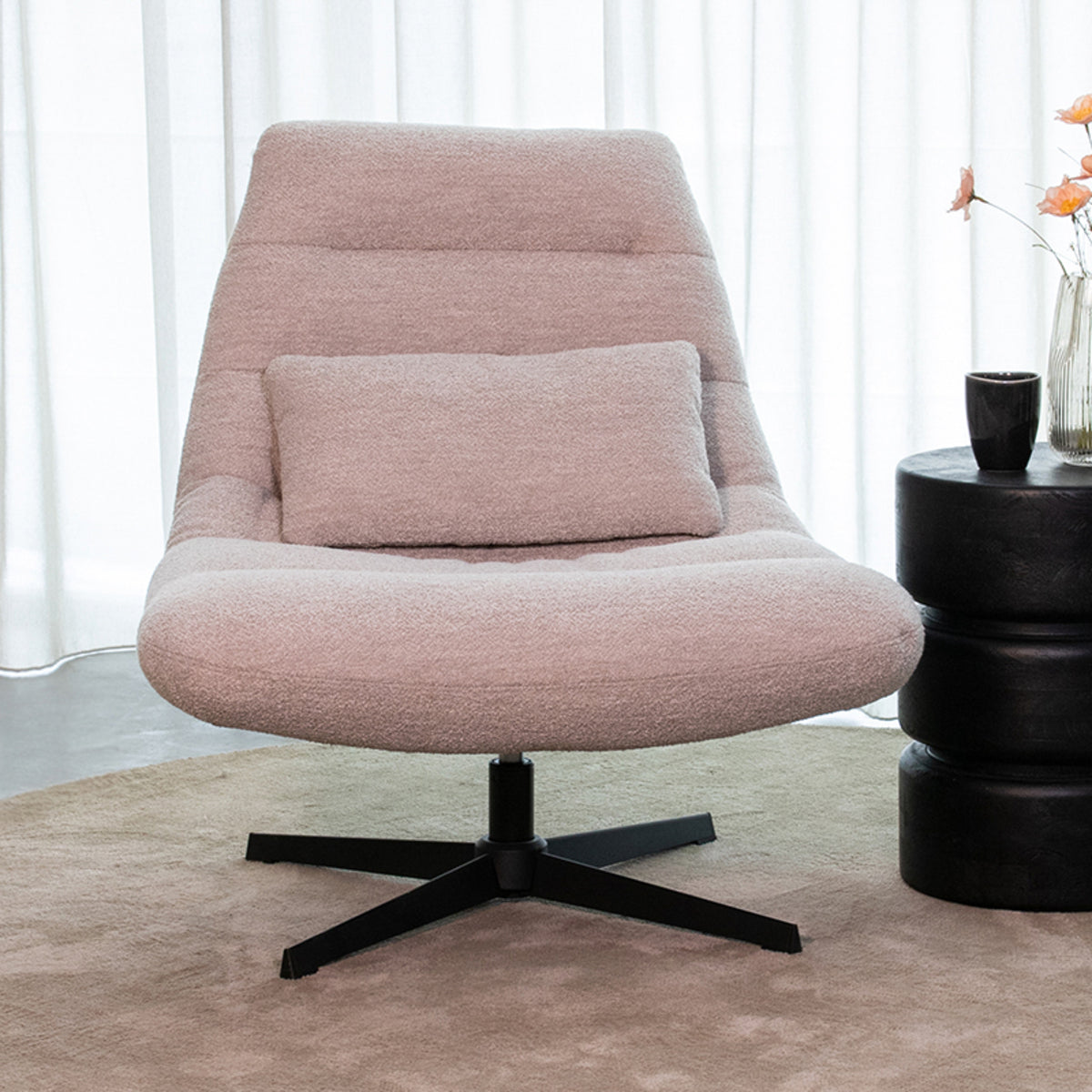 LABEL51 - Fauteuil Nox - Naturel - Boucle