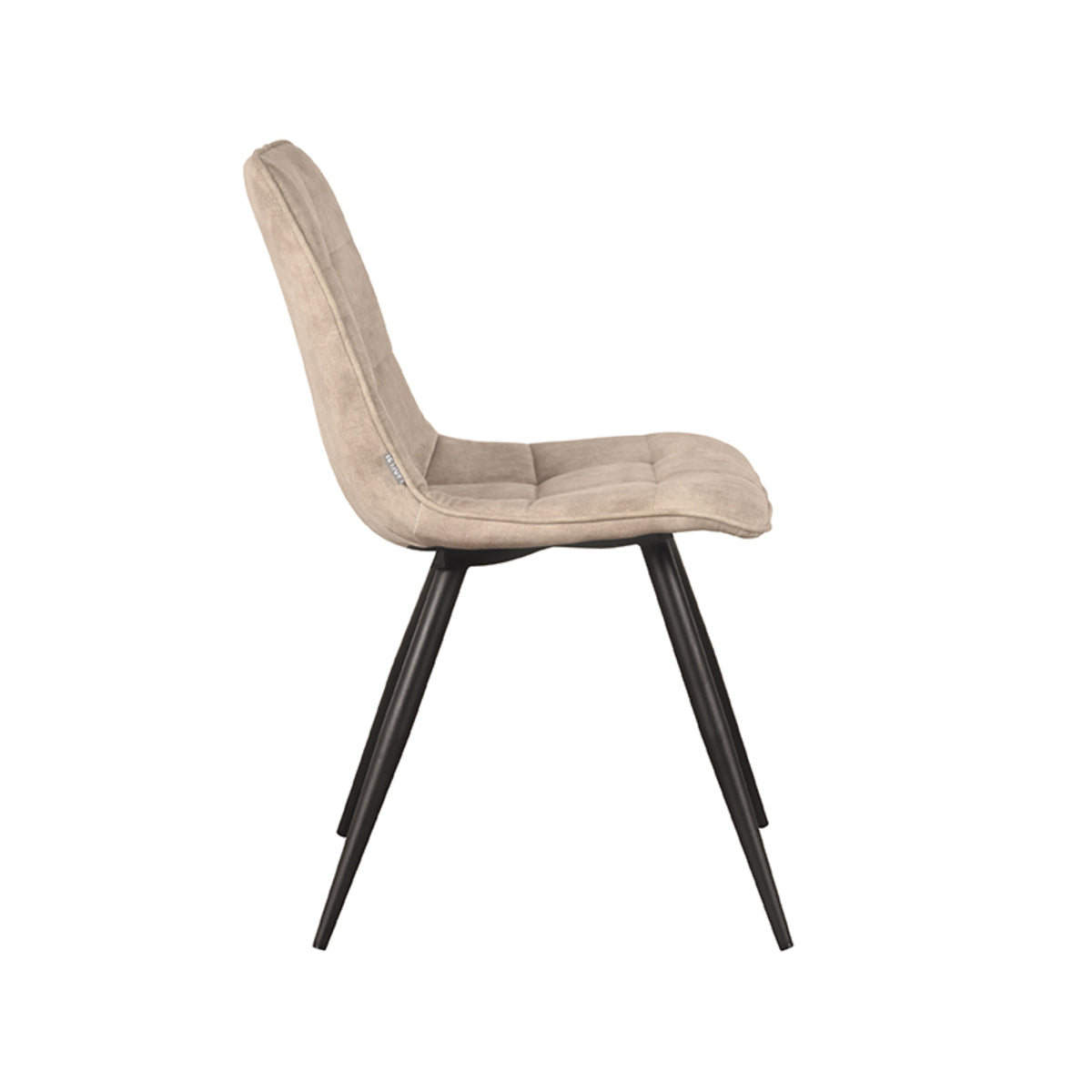 LABEL51 Chaise de salle à manger Jelt - Sable - Velours