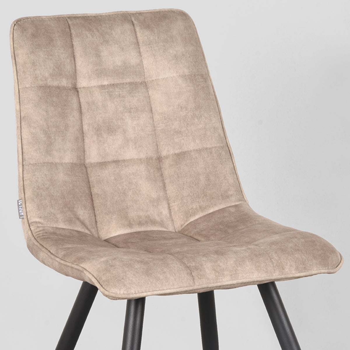 LABEL51 Chaise de salle à manger Jelt - Sable - Velours