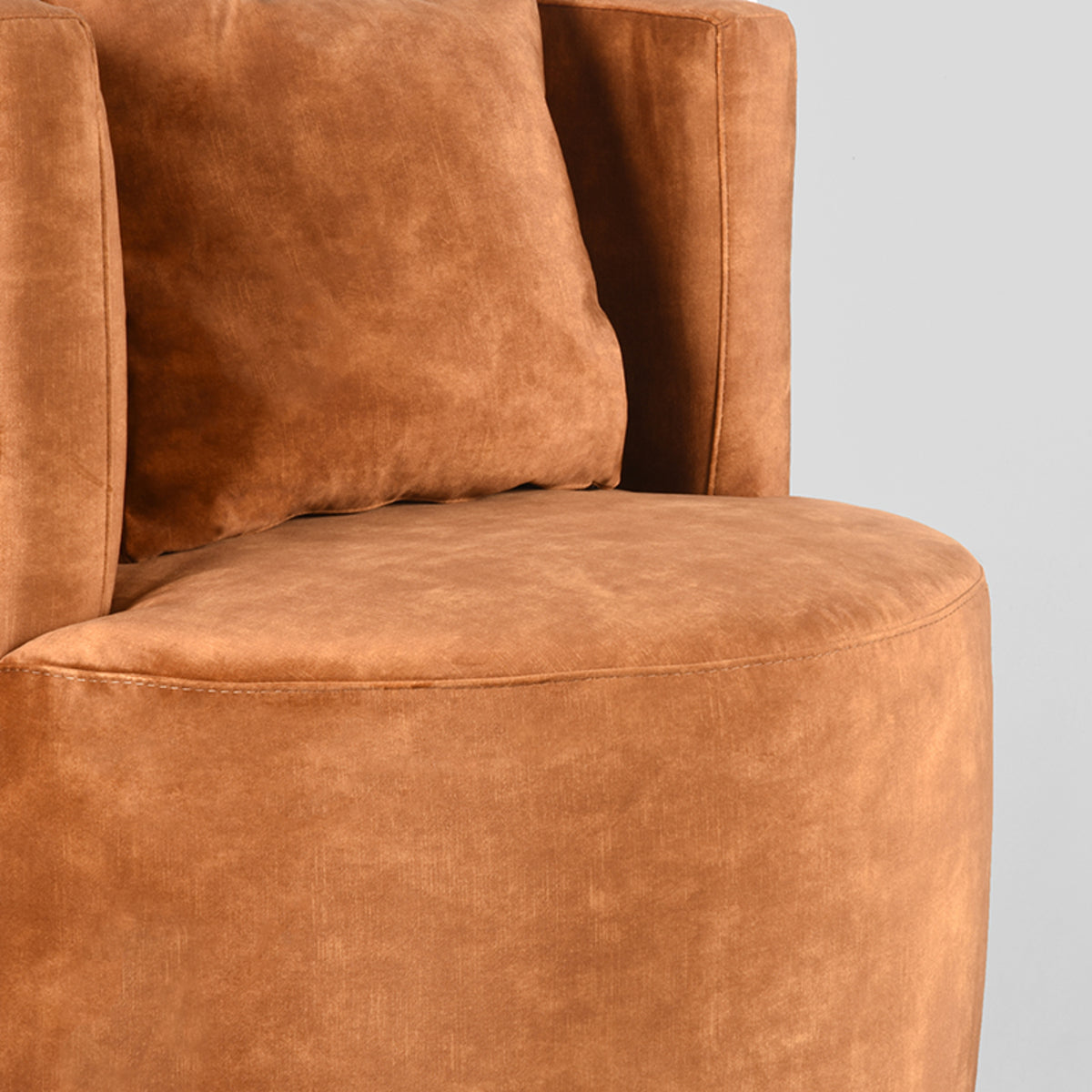 LABEL51 - Fauteuil Evy - Oker - Velours - 59x38 cm