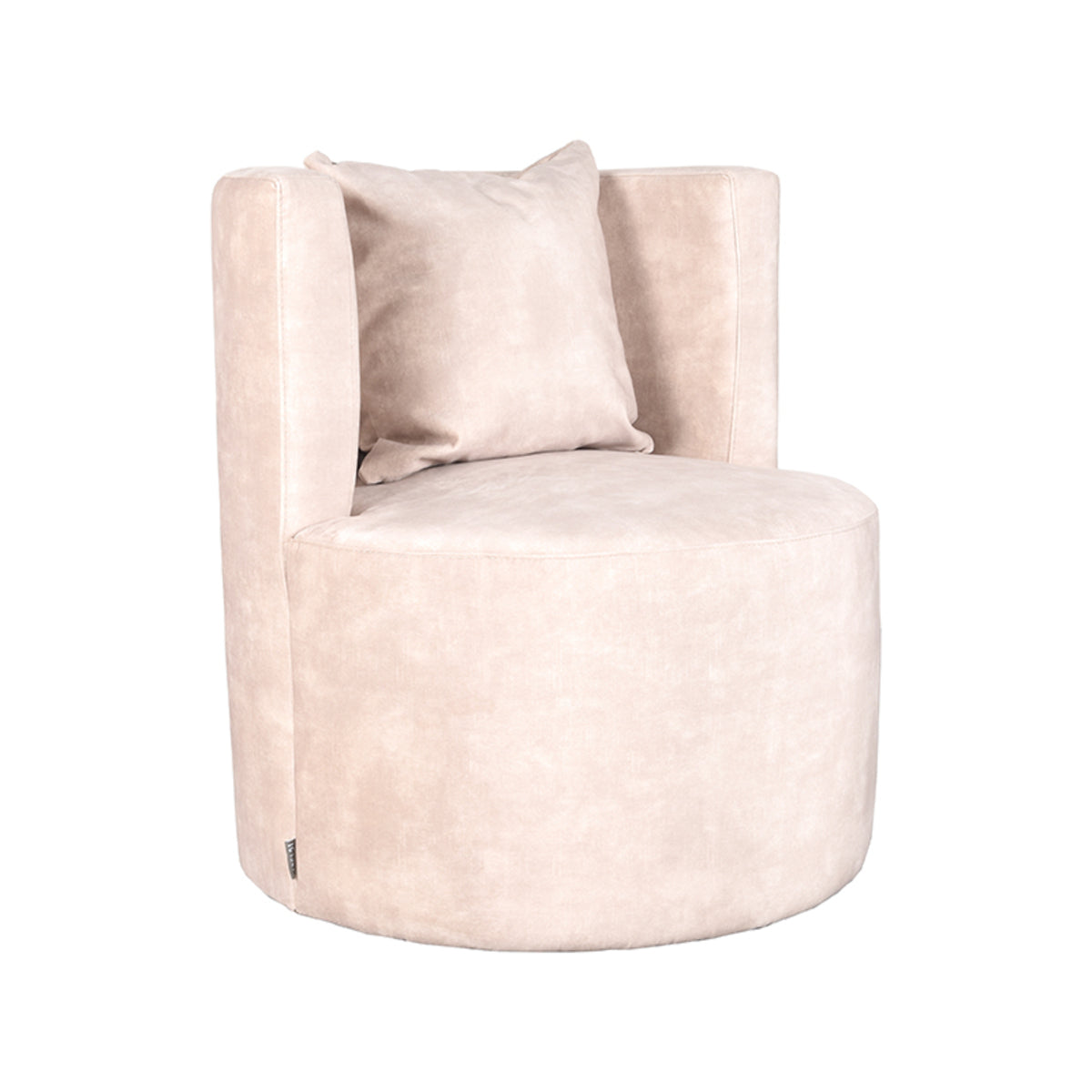 LABEL51 - Fauteuil Evy - Naturel - Velours