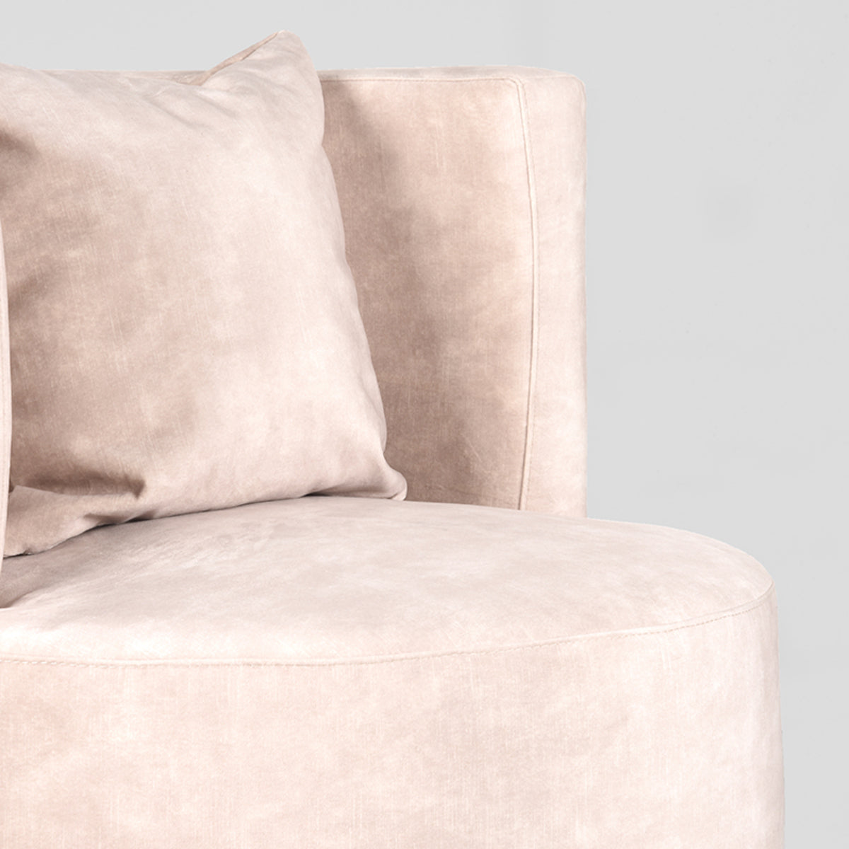 LABEL51 - Fauteuil Evy - Naturel - Velours