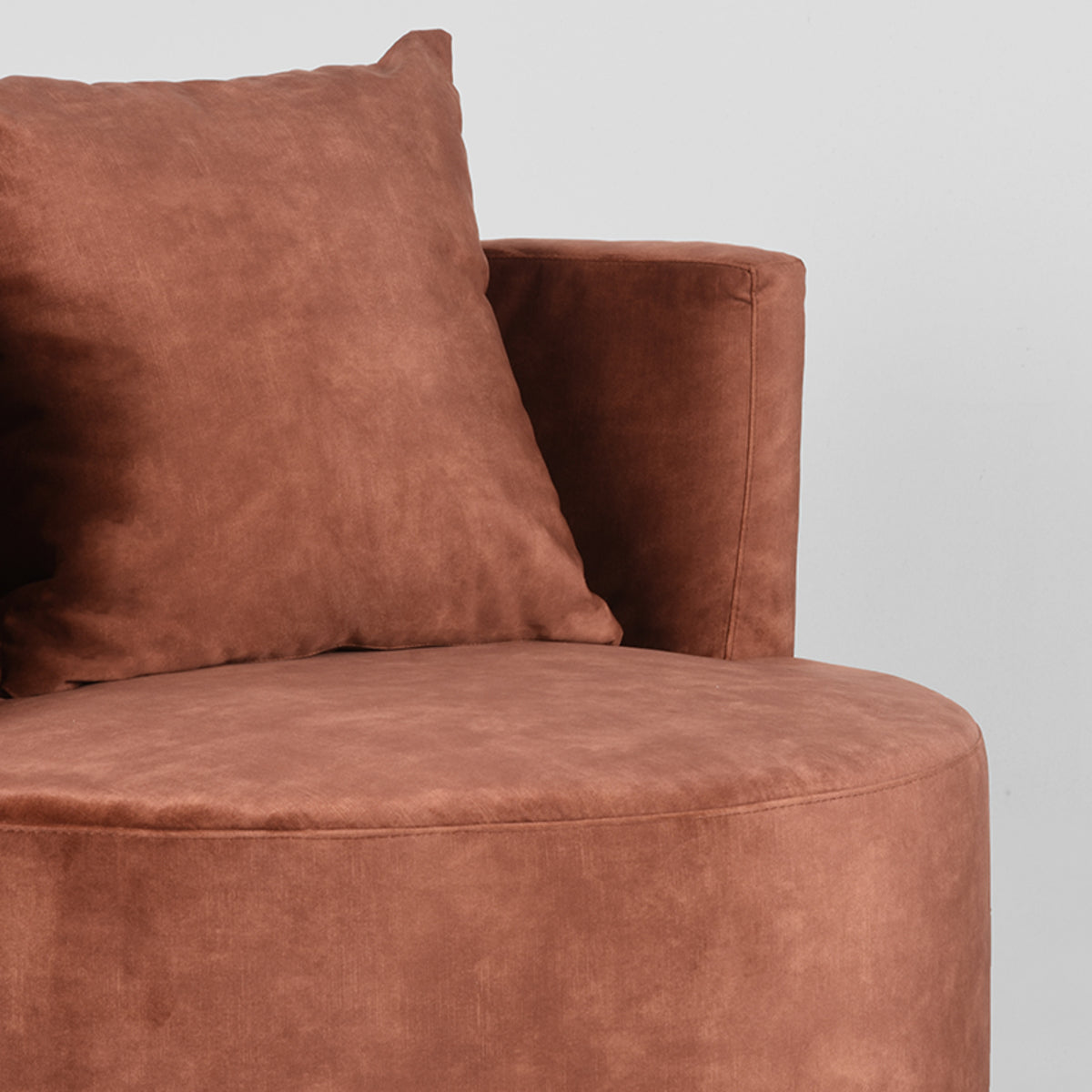 LABEL51 - Fauteuil Evy - Rouille - Velours - 82x38 cm