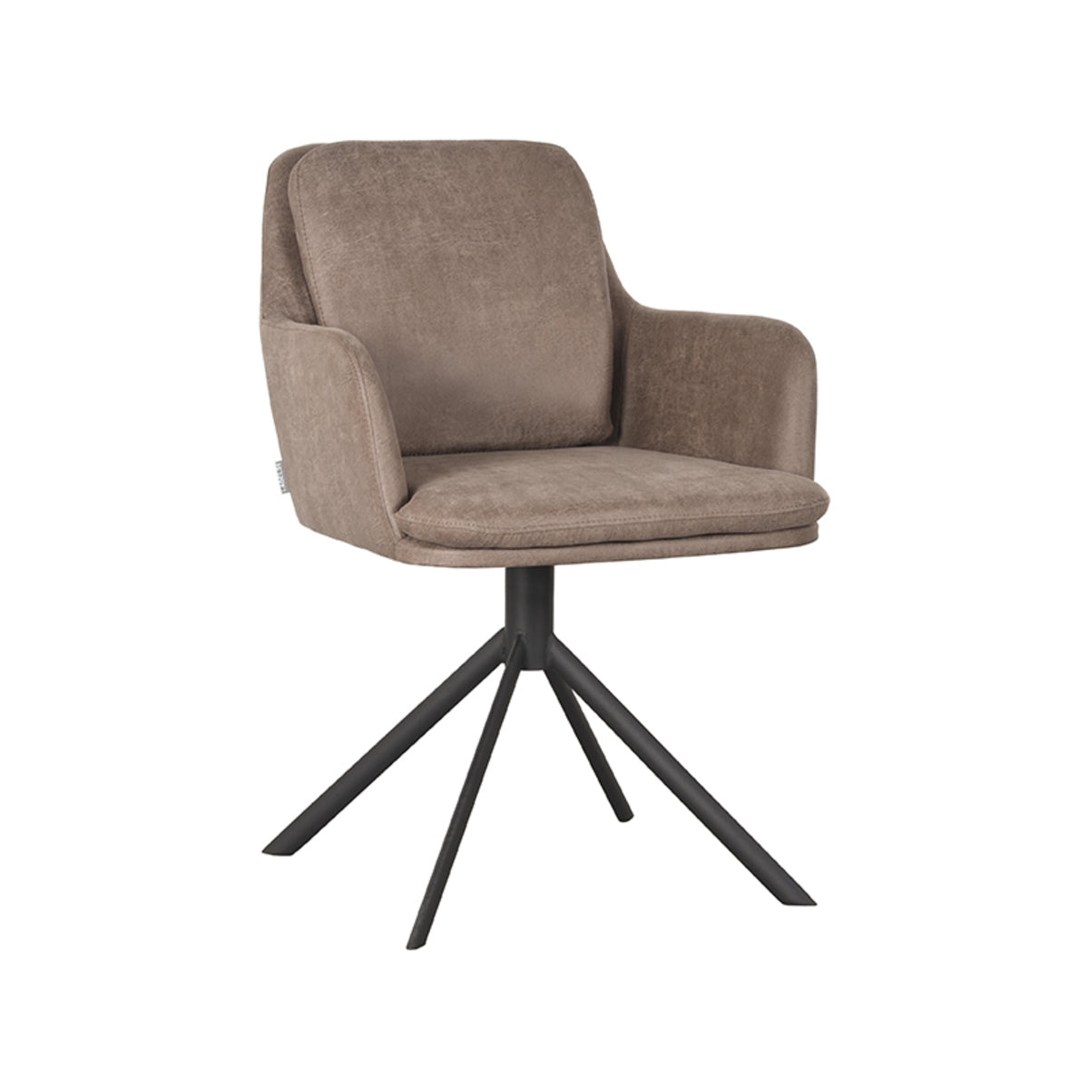 LABEL51 Chaise de salle à manger Joy - Taupe - Microfibre