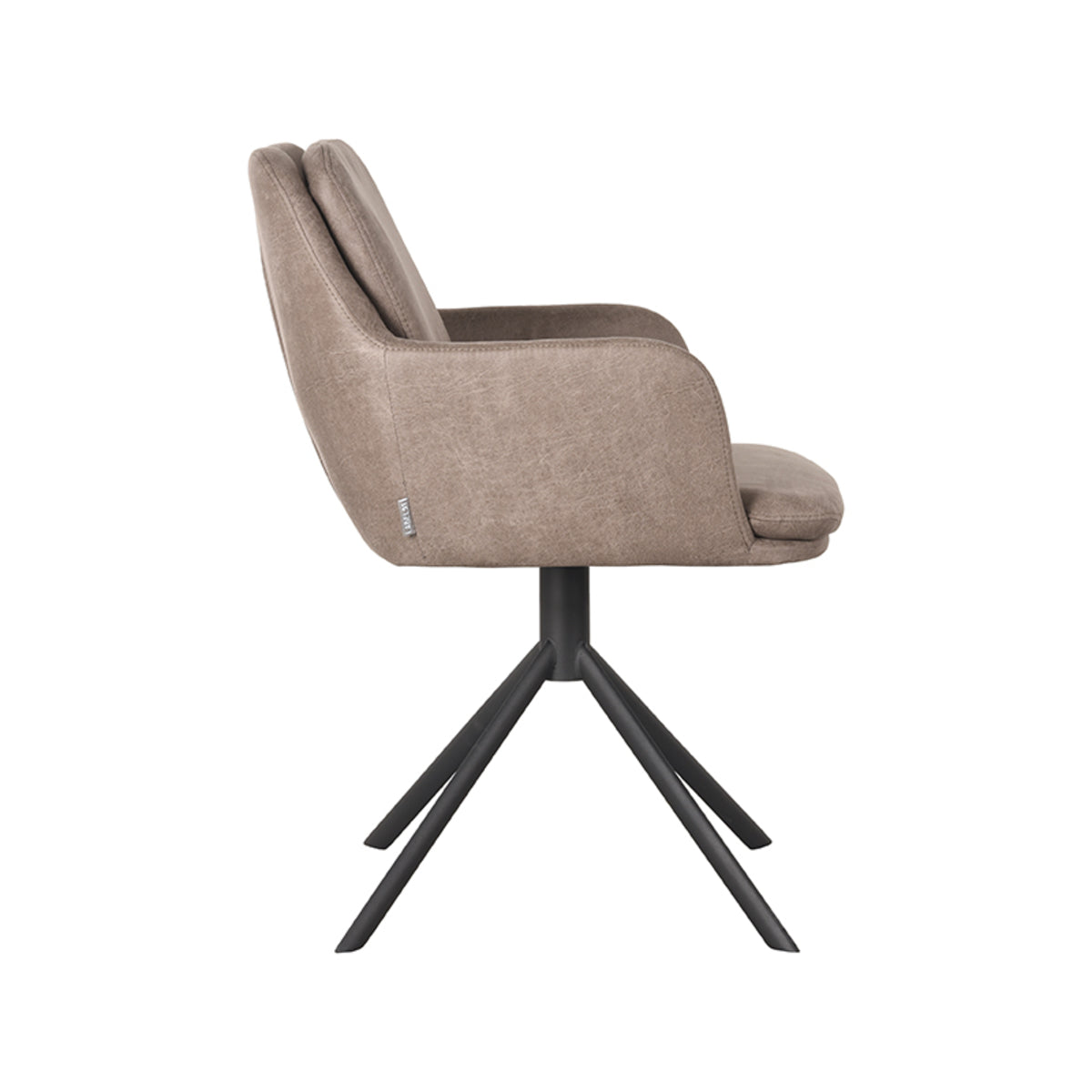 LABEL51 Chaise de salle à manger Joy - Taupe - Microfibre