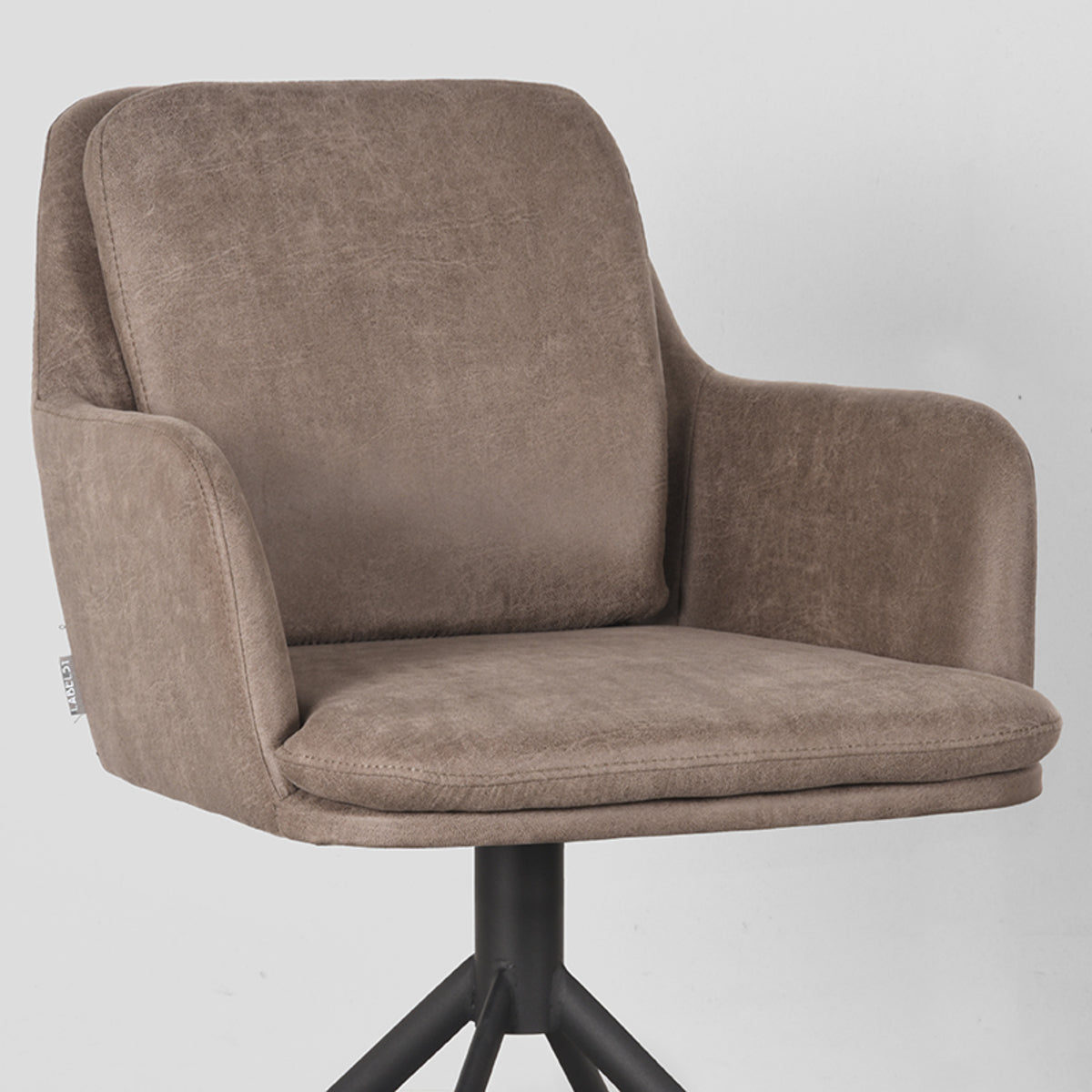 LABEL51 Chaise de salle à manger Joy - Taupe - Microfibre