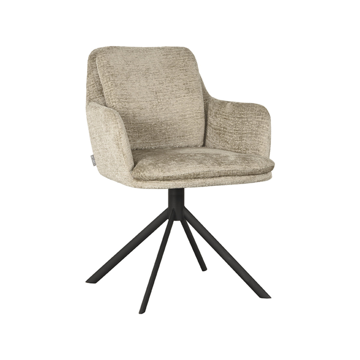 LABEL51 Chaise de salle à manger Joy - Beige - Velours