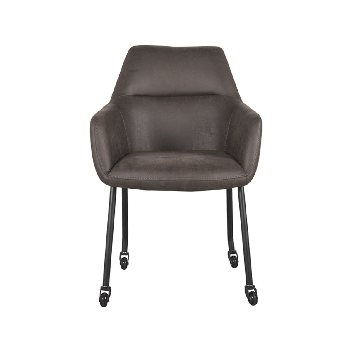 LABEL51 Chaise de salle à manger Lenny - Anthracite - Microfibre
