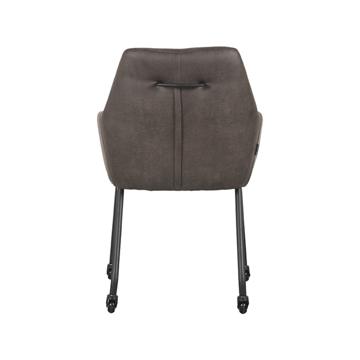 LABEL51 Chaise de salle à manger Lenny - Anthracite - Microfibre
