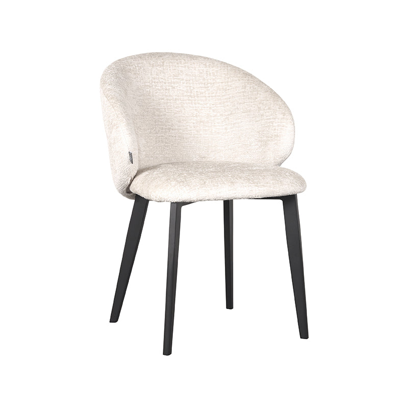 LABEL51 Chaise de salle à manger Logan - Crème - Velours