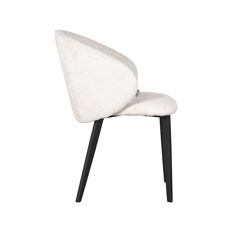 LABEL51 Chaise de salle à manger Logan - Crème - Velours
