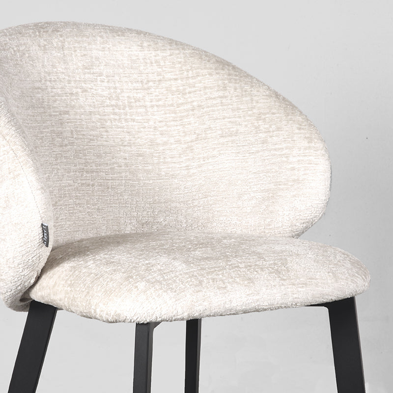 LABEL51 Chaise de salle à manger Logan - Crème - Velours