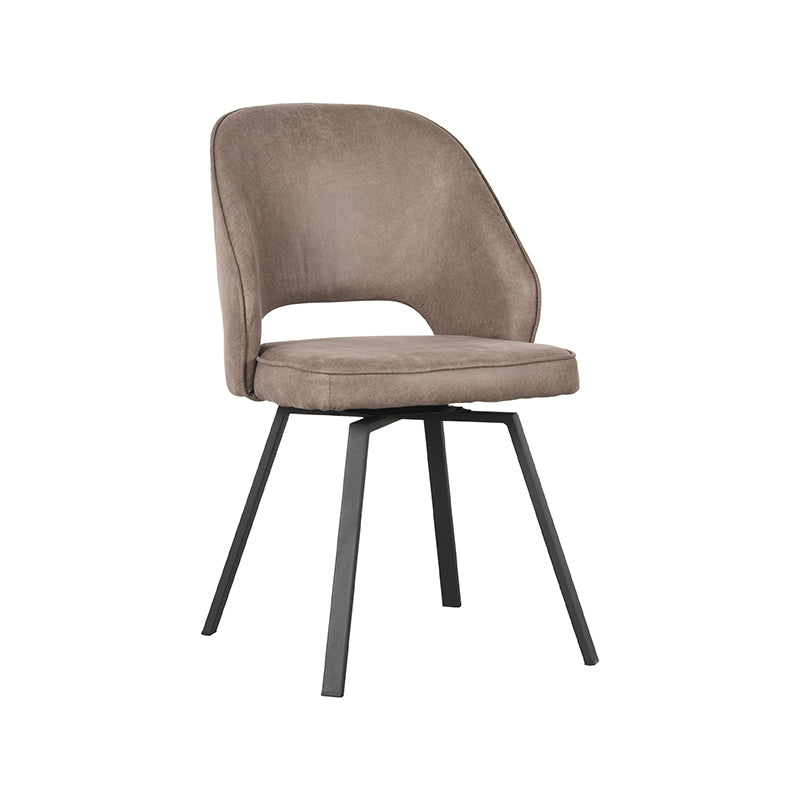 LABEL51 Chaise de salle à manger Lewis - Taupe - Microfibre