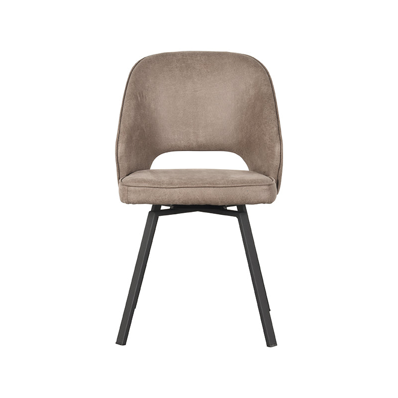 LABEL51 Chaise de salle à manger Lewis - Taupe - Microfibre