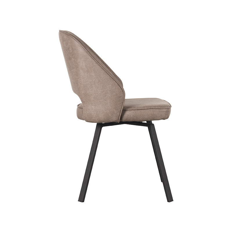 LABEL51 Chaise de salle à manger Lewis - Taupe - Microfibre