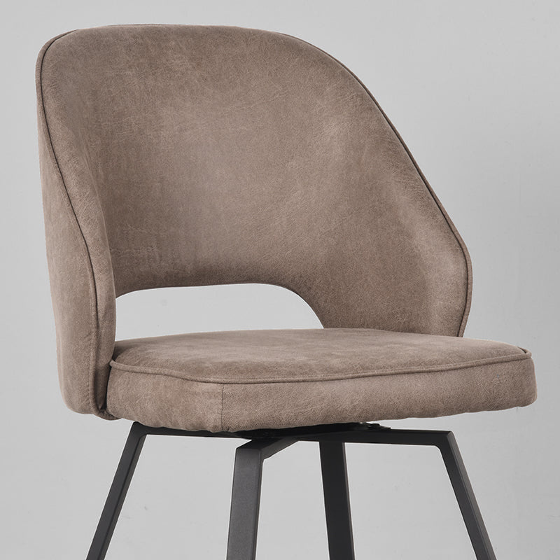LABEL51 Chaise de salle à manger Lewis - Taupe - Microfibre