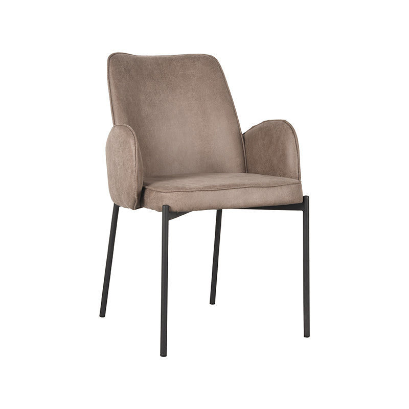 LABEL51 Chaise de salle à manger Joni - Taupe - Microfibre