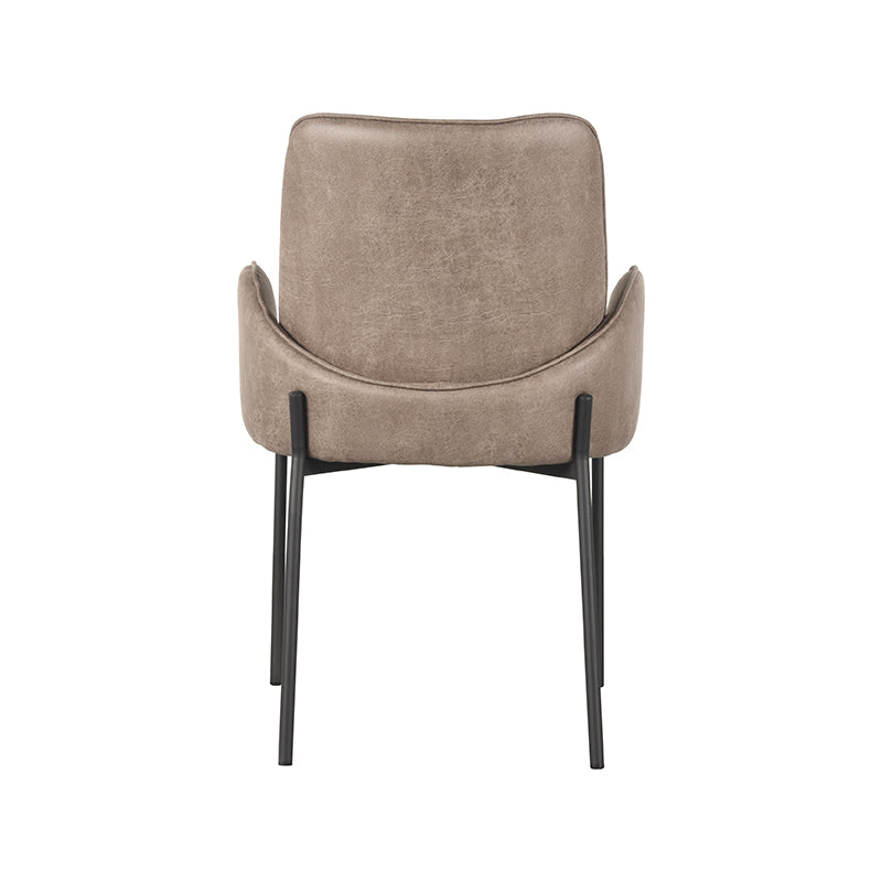 LABEL51 Eetkamerstoel Joni - Taupe - Microfiber