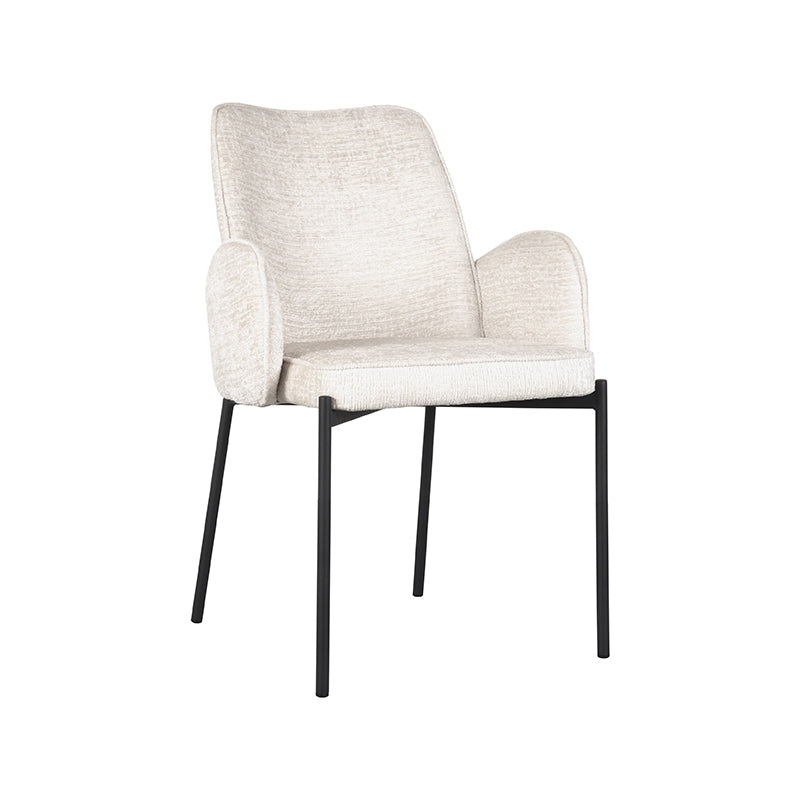 LABEL51 Chaise de salle à manger Joni - Crème - Velours