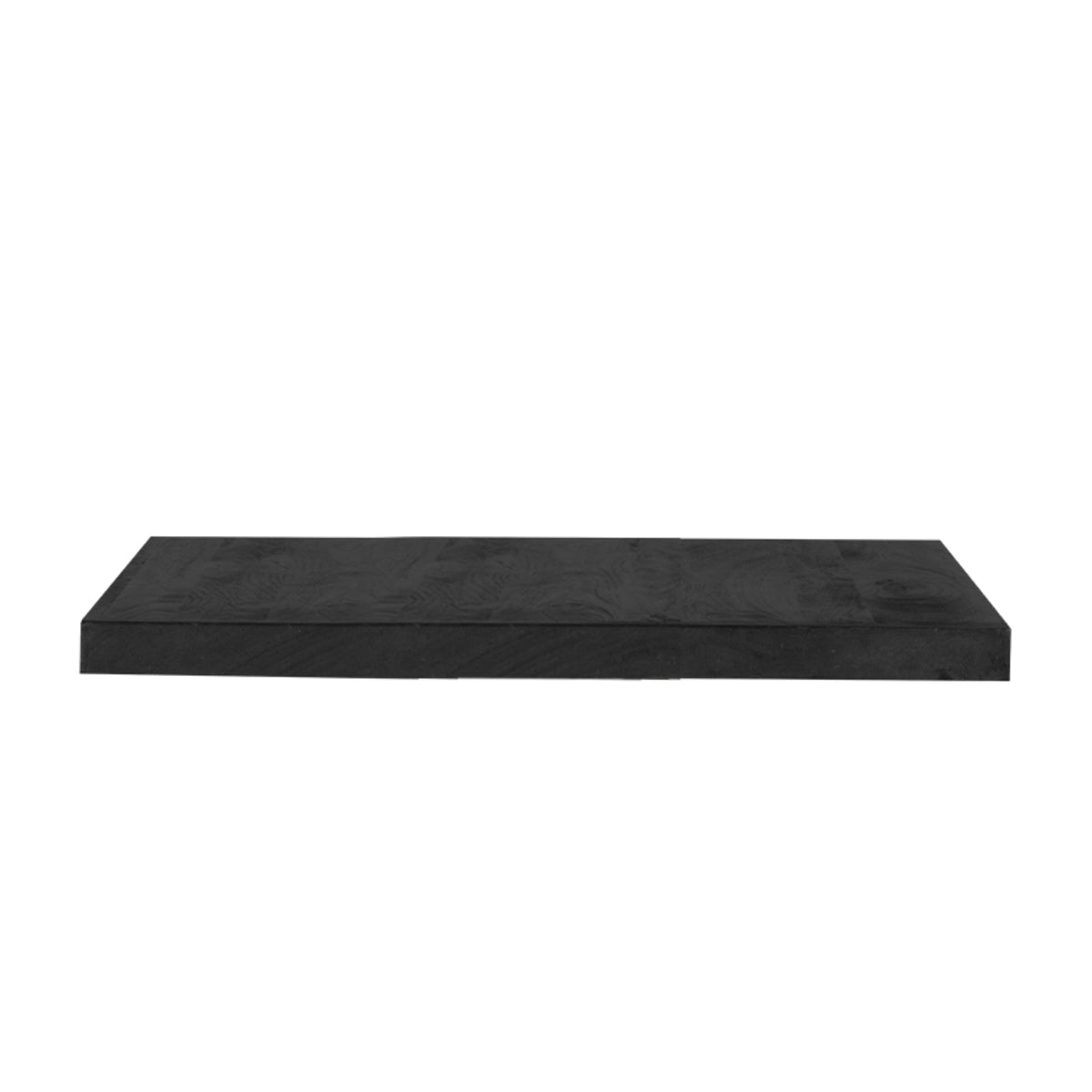 LABEL51 Table de salle à manger Plateau de table Straight Edge - Noir - Bois de manguier - 120 cm Straight