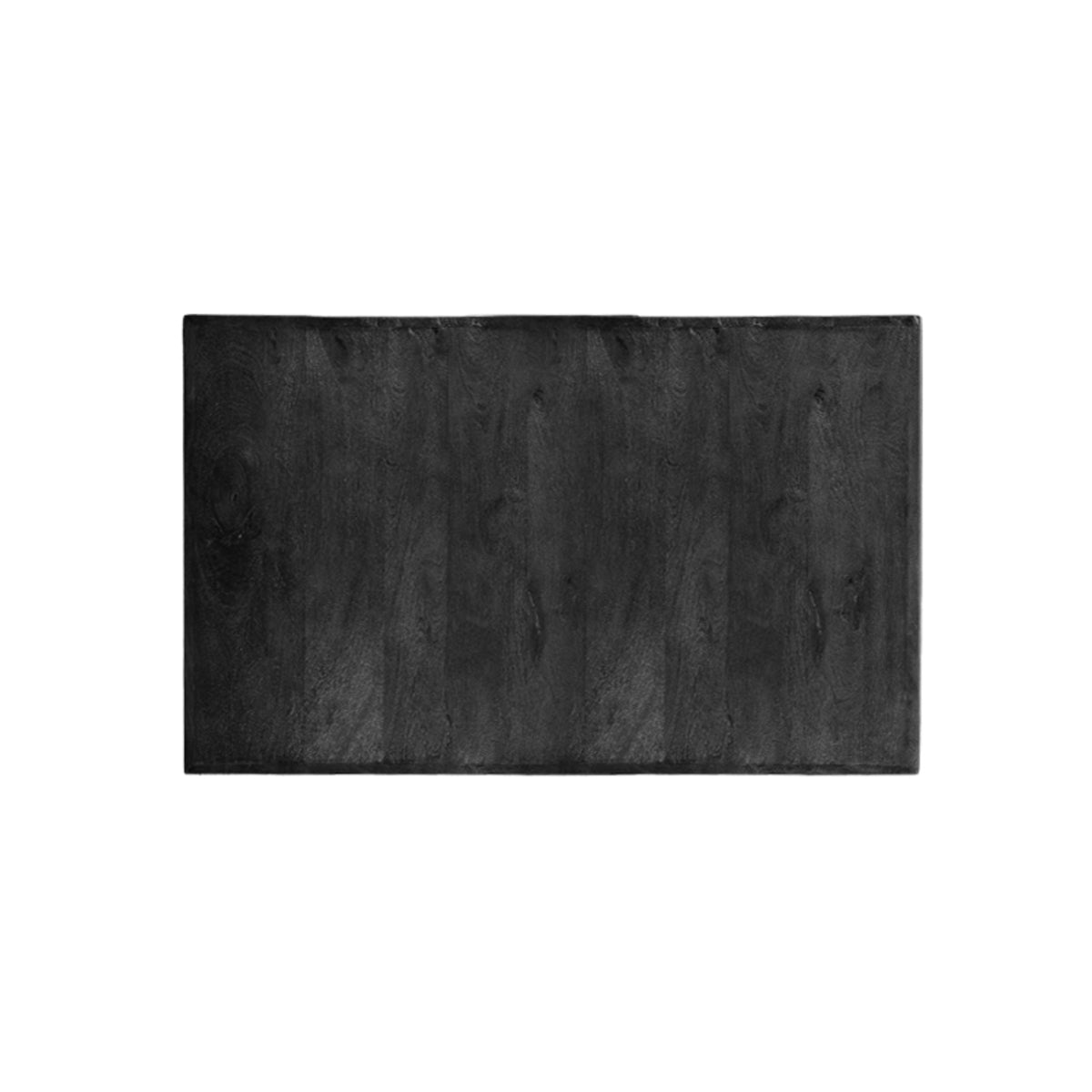 LABEL51 Table de salle à manger Plateau de table Straight Edge - Noir - Bois de manguier - 120 cm Straight