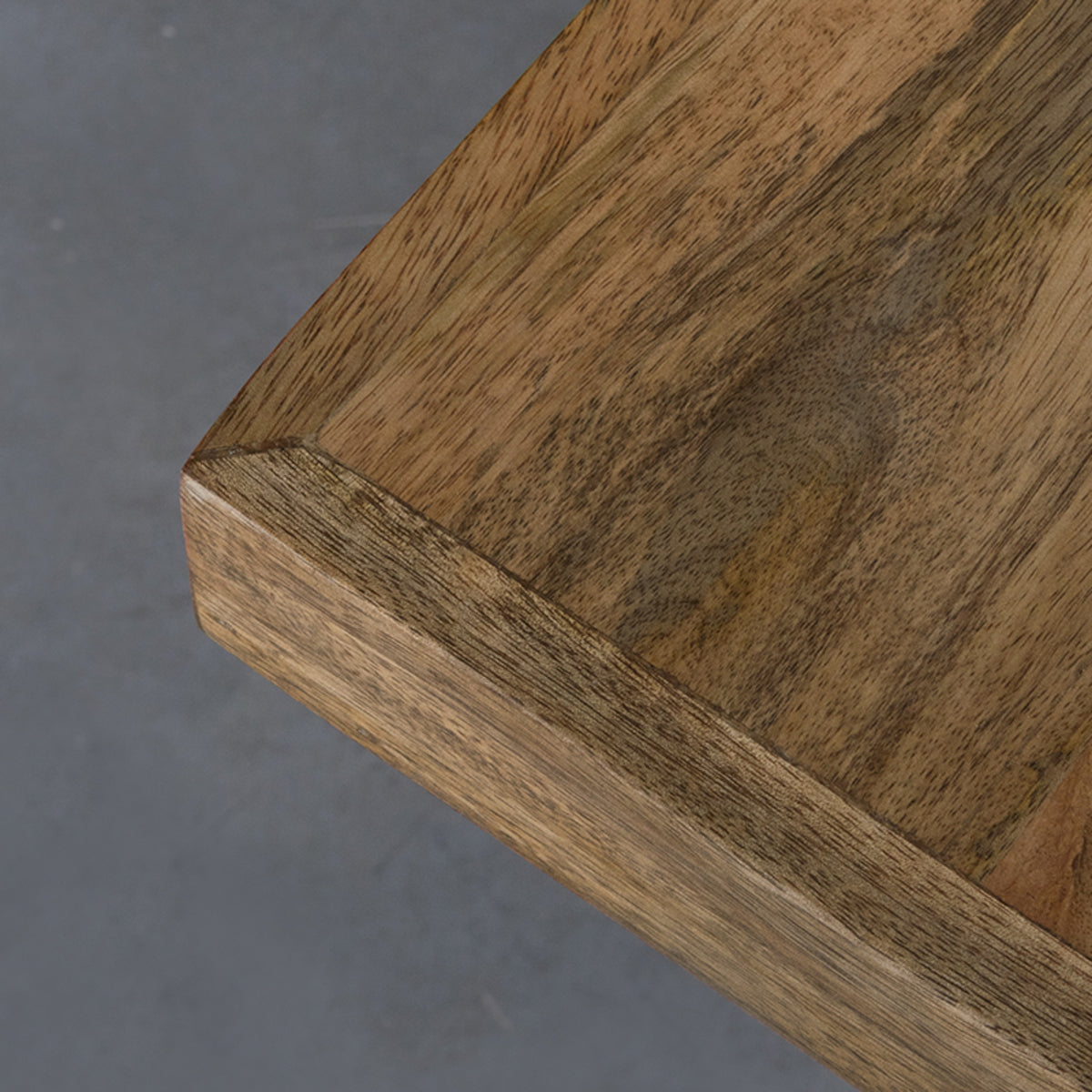 LABEL51 Eetkamertafel Tafelblad Straight Edge - Rough - Mangohout - 120 cm Straight