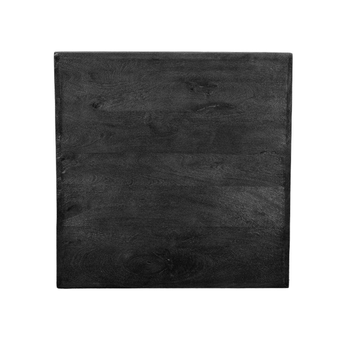 LABEL51 Eetkamertafel Tafelblad Straight Edge - Zwart - Mangohout - 70 cm Straight