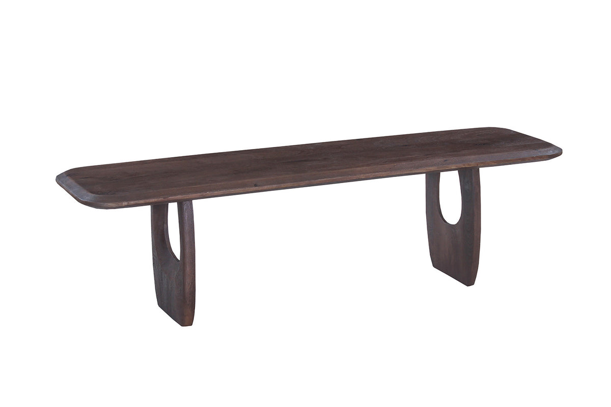 Rousseau - Meuble TV Braga - Bois de manguier brun foncé - 45x160x45 cm