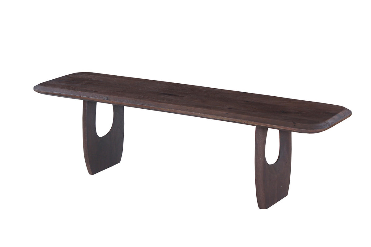 Rousseau - Meuble TV Braga - Bois de manguier brun foncé - 45x160x45 cm